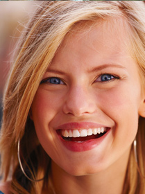 stock photo of young woman smiling